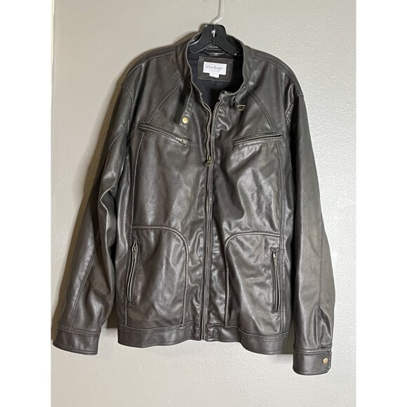 Vintage Brand Leather Men's XL Black Motorcycle Jacket - Picture 13 of 13